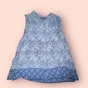Elegant Blue Sleeveless Blouse